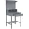 Global Industrial Slope Top Shop Desk w/ Pigeonhole Storage, Pegboard w/Shelf, 34-1/2W x 30D x 38 to 42-1/2H, Gray 249458GY - alternate 4